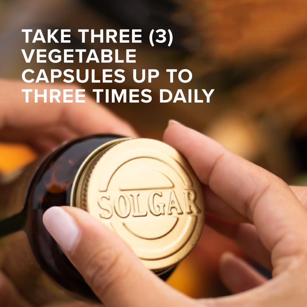 Nutritional facts panel on Solgar bottle