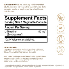 Solgar L-Theanine 150 mg capsules close-up