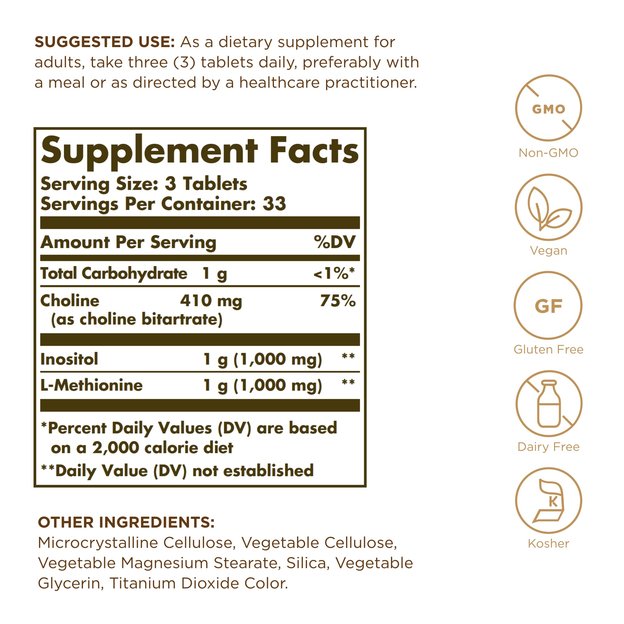 Solgar Lipotropic Factors packaging label close-up