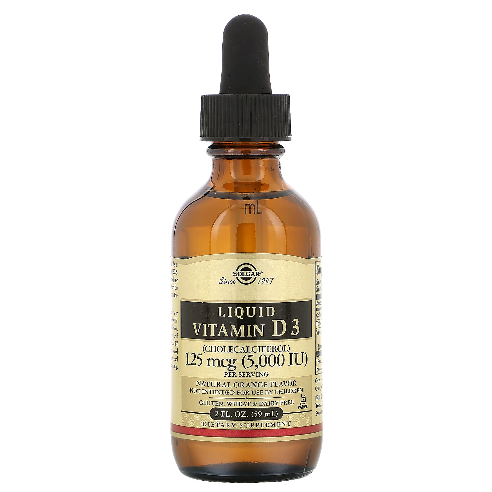 Solgar Liquid Vitamin D3 bottle front label
