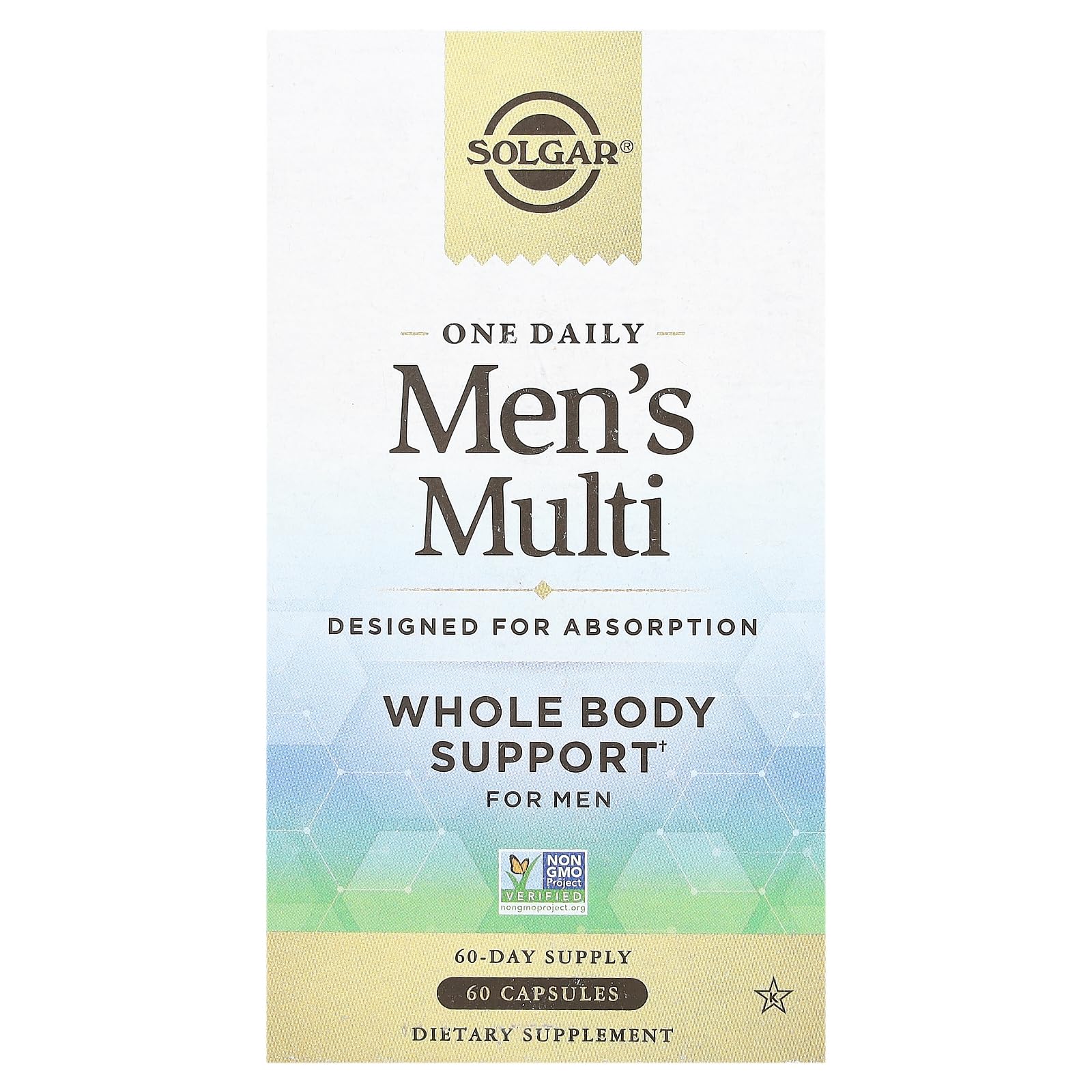 Solgar One Daily Men's Multivitamin bottle and capsules