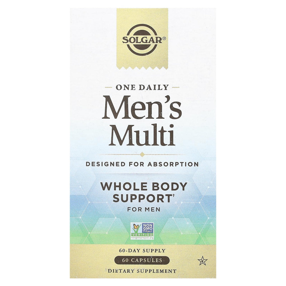 Solgar One Daily Men's Multivitamin bottle and capsules