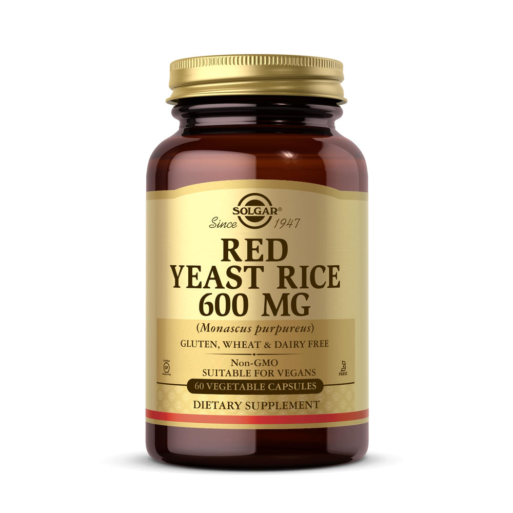 Solgar Red Yeast Rice 600 mg bottle - 60 vegetable capsules