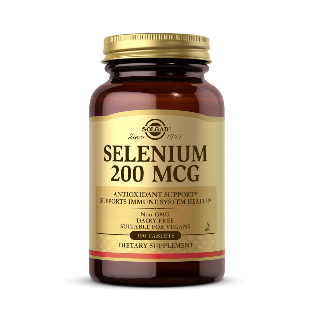 Solgar Selenium 200 mcg bottle label close-up