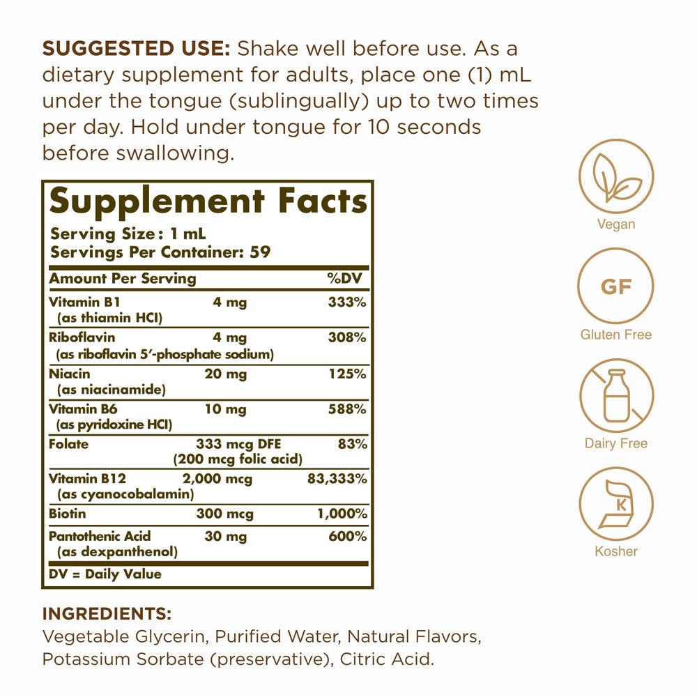 Close-up of Solgar bottle label highlighting vegan, kosher, gluten-free status