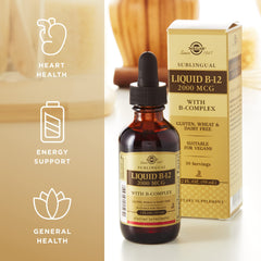 Vegan, gluten-free, kosher labeling on Solgar B-12 bottle