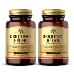 Solgar Ubiquinol 100 mg softgels front view