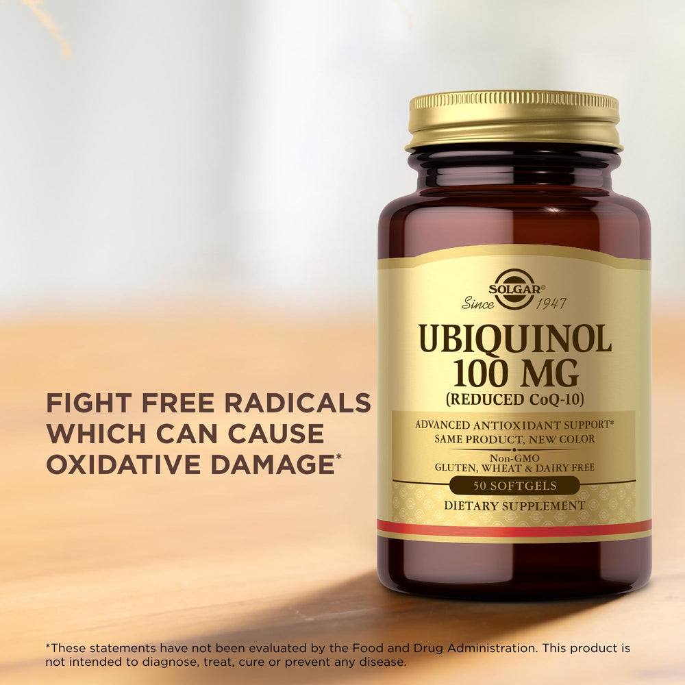 Non-GMO labeling for Solgar Ubiquinol 100 mg softgels