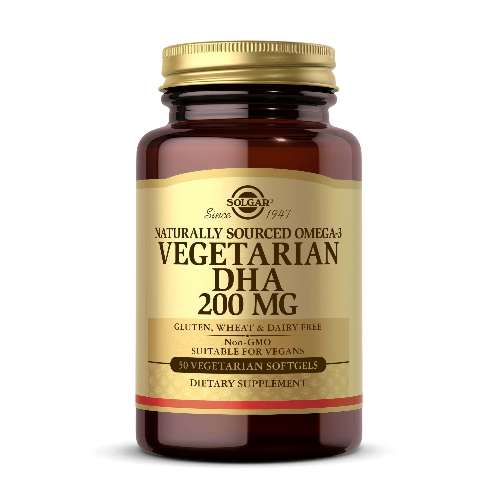Solgar Vegetarian DHA 200 mg bottle front view