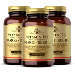 Solgar Vitamin D3 softgels bottle close-up