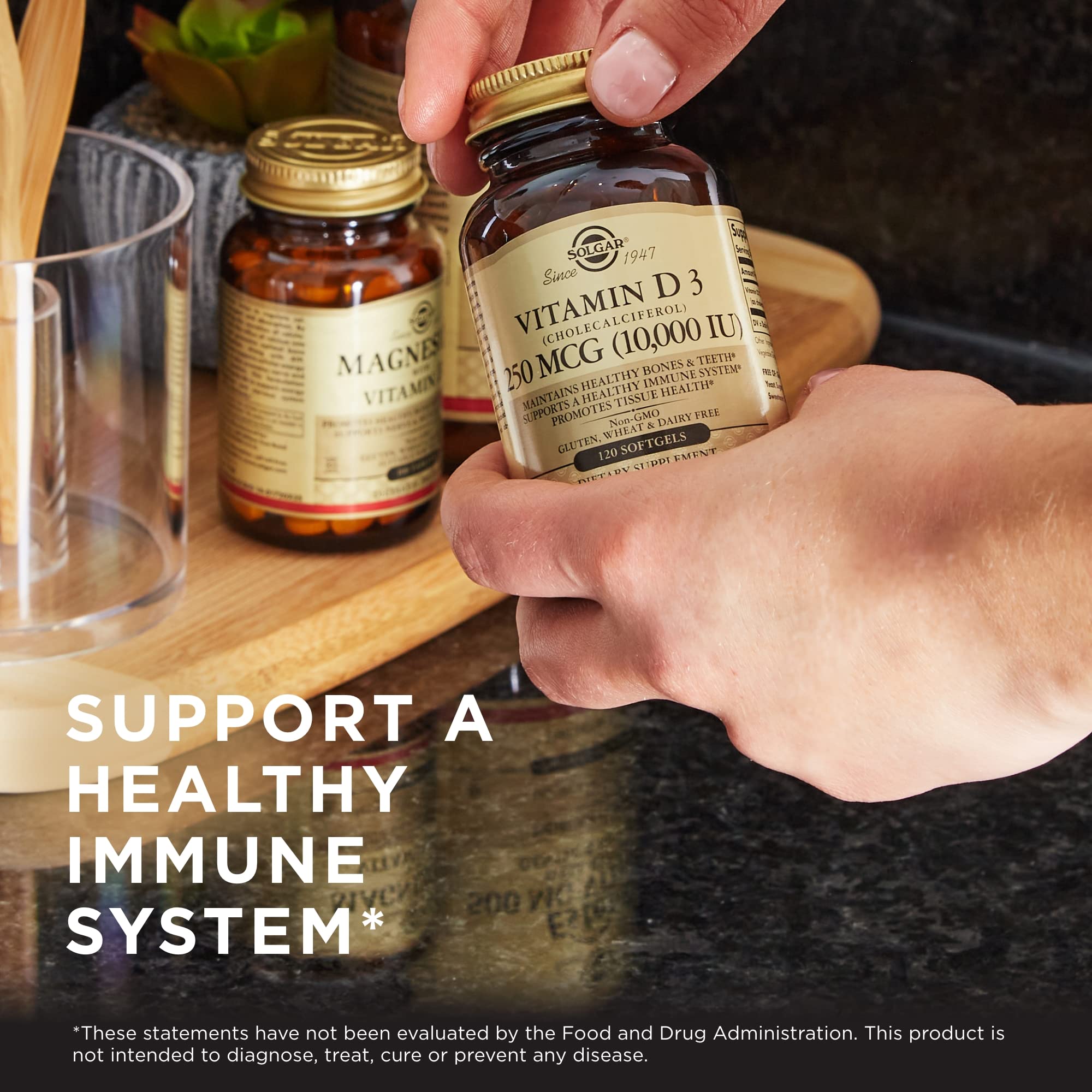 3-pack Solgar Vitamin D3 softgels display