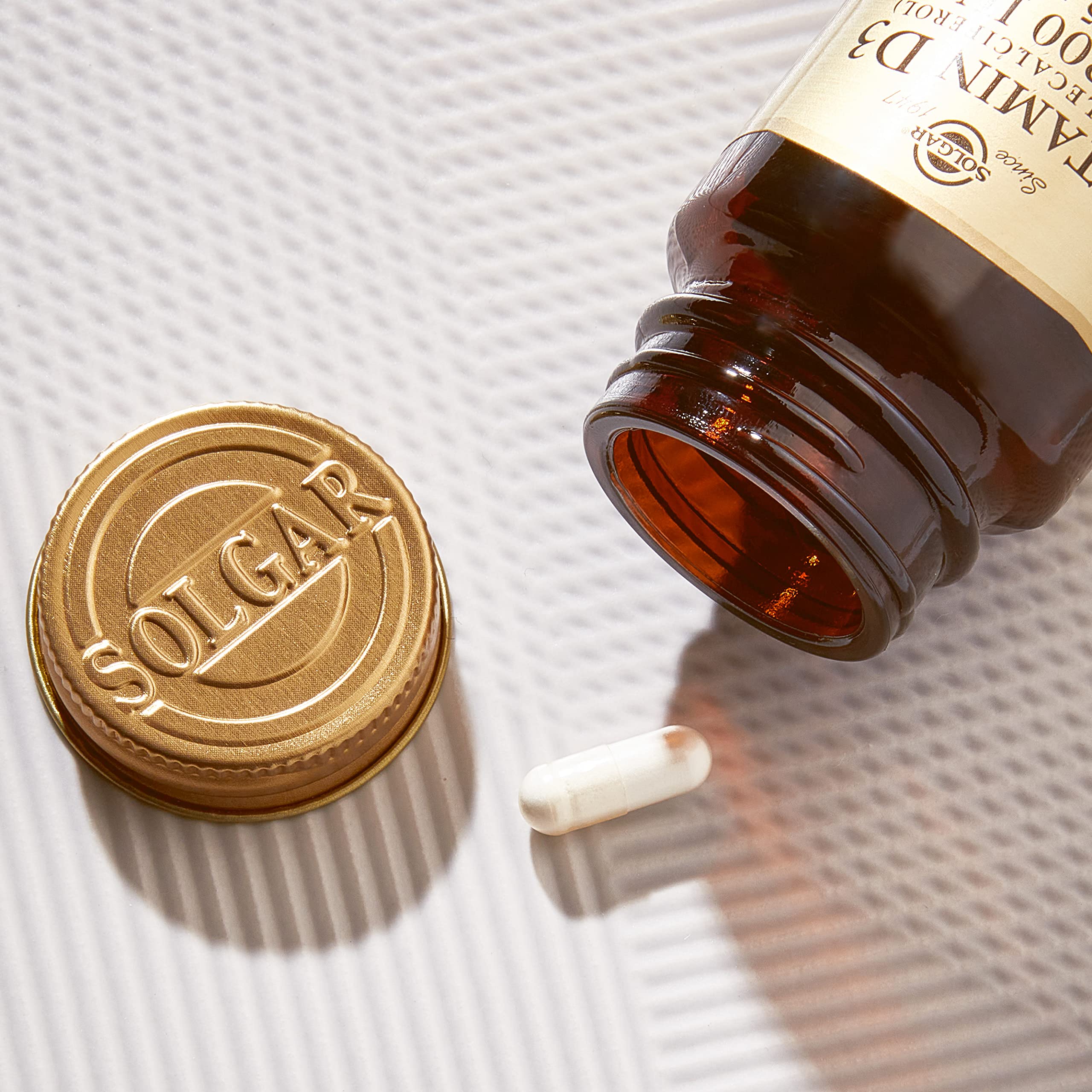 Nutrition facts panel for Solgar Vitamin D3 600 IU