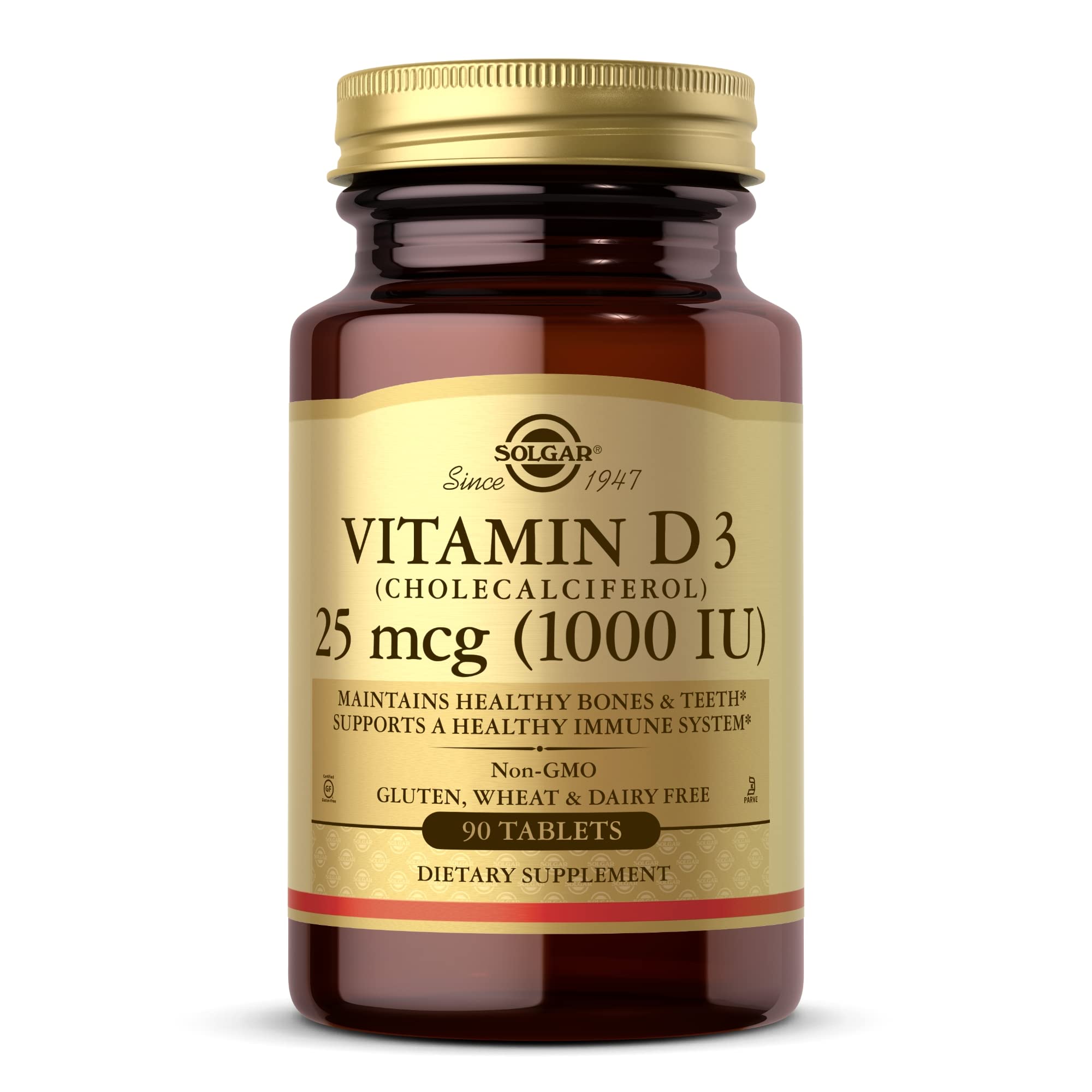 Solgar Vitamin D3 90 tablets bottle - front view