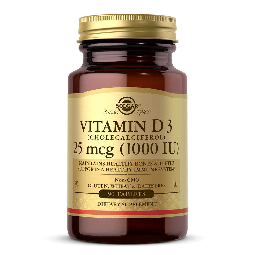 Solgar Vitamin D3 90 tablets bottle - front view