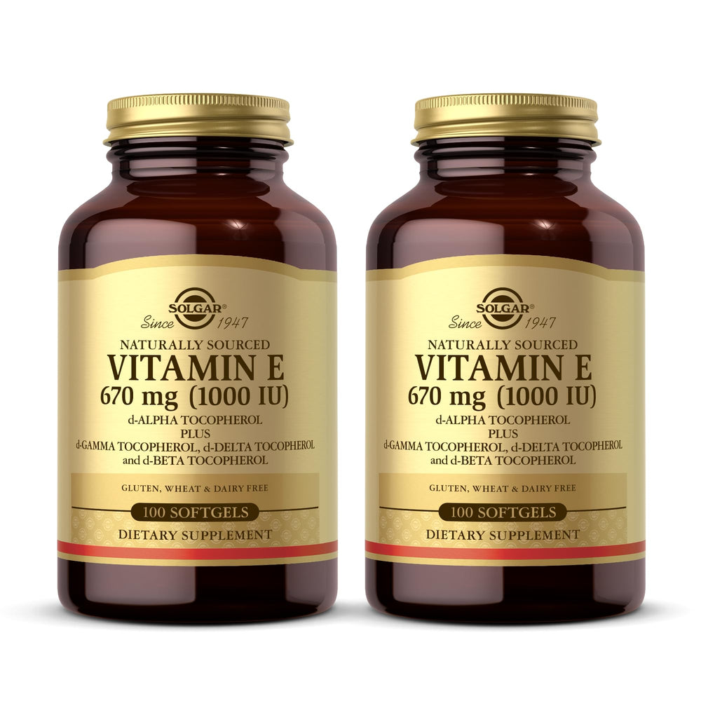 Solgar Vitamin E 670 mg (1000 IU) softgels bottle front