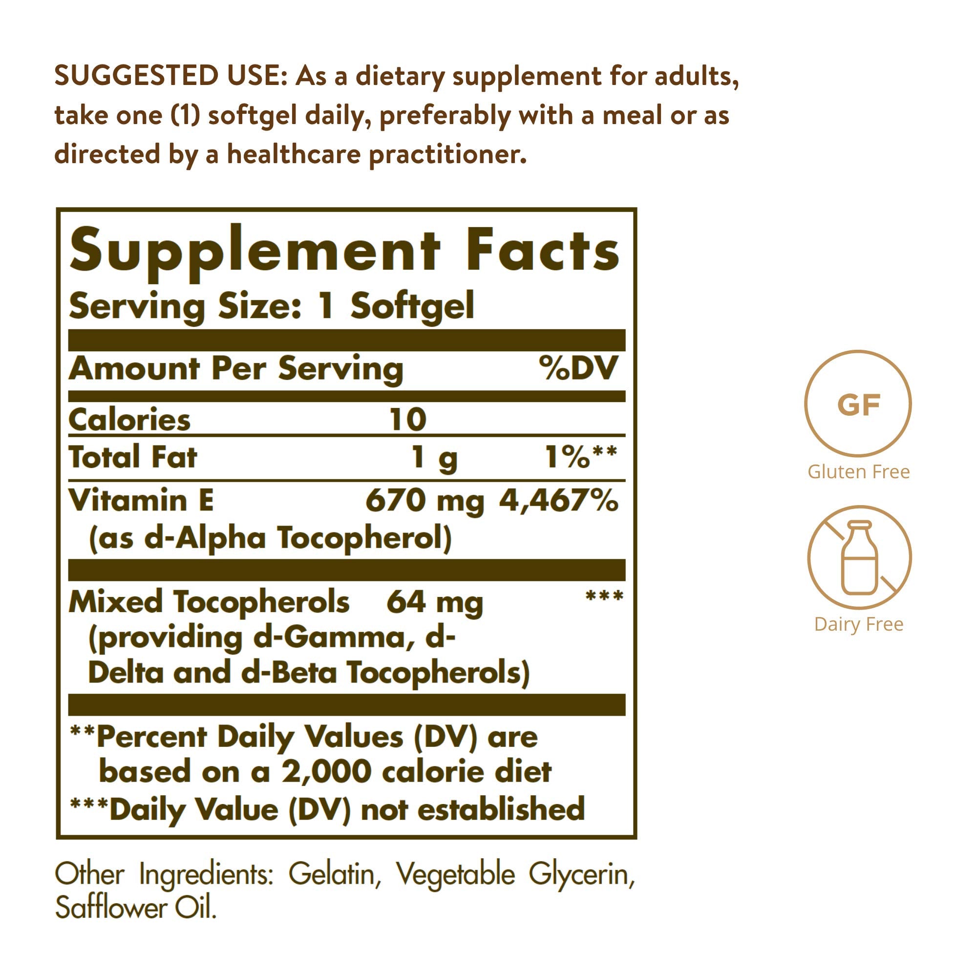 Close-up of Solgar Vitamin E softgels