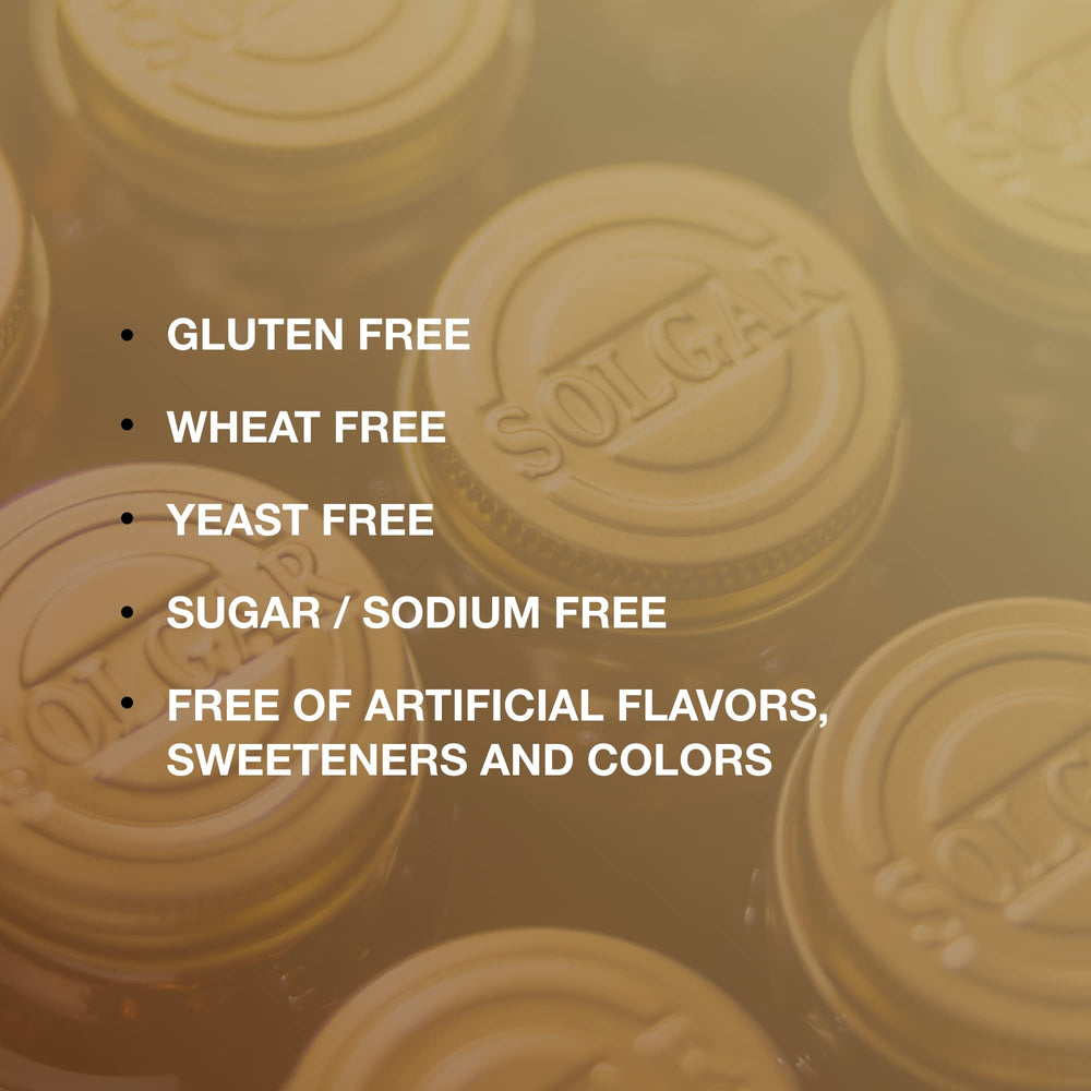 Solgar Vitamin E gold-standard branding on box conveys long-standing quality.