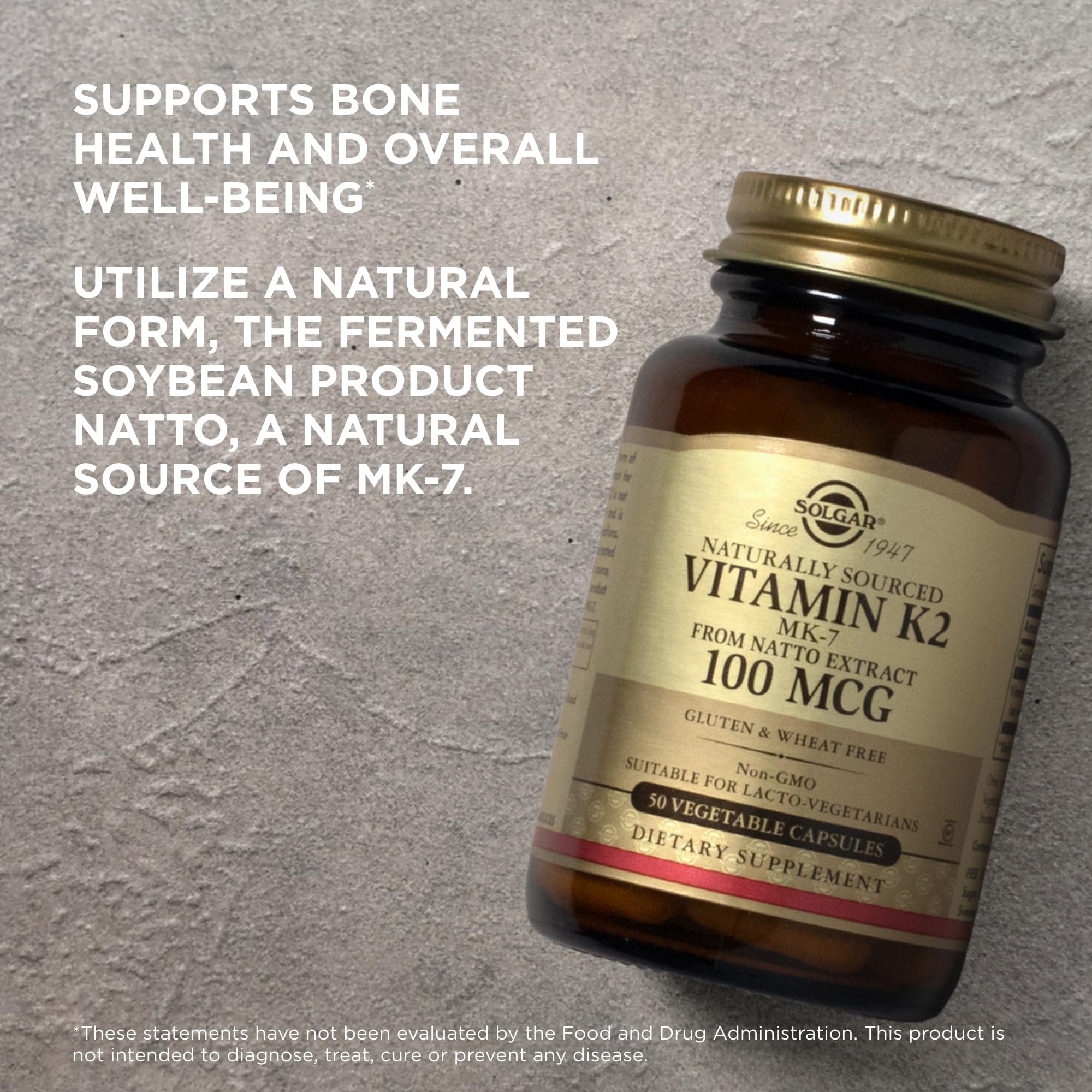 Solgar Vitamin K2 MK-7 packaging details