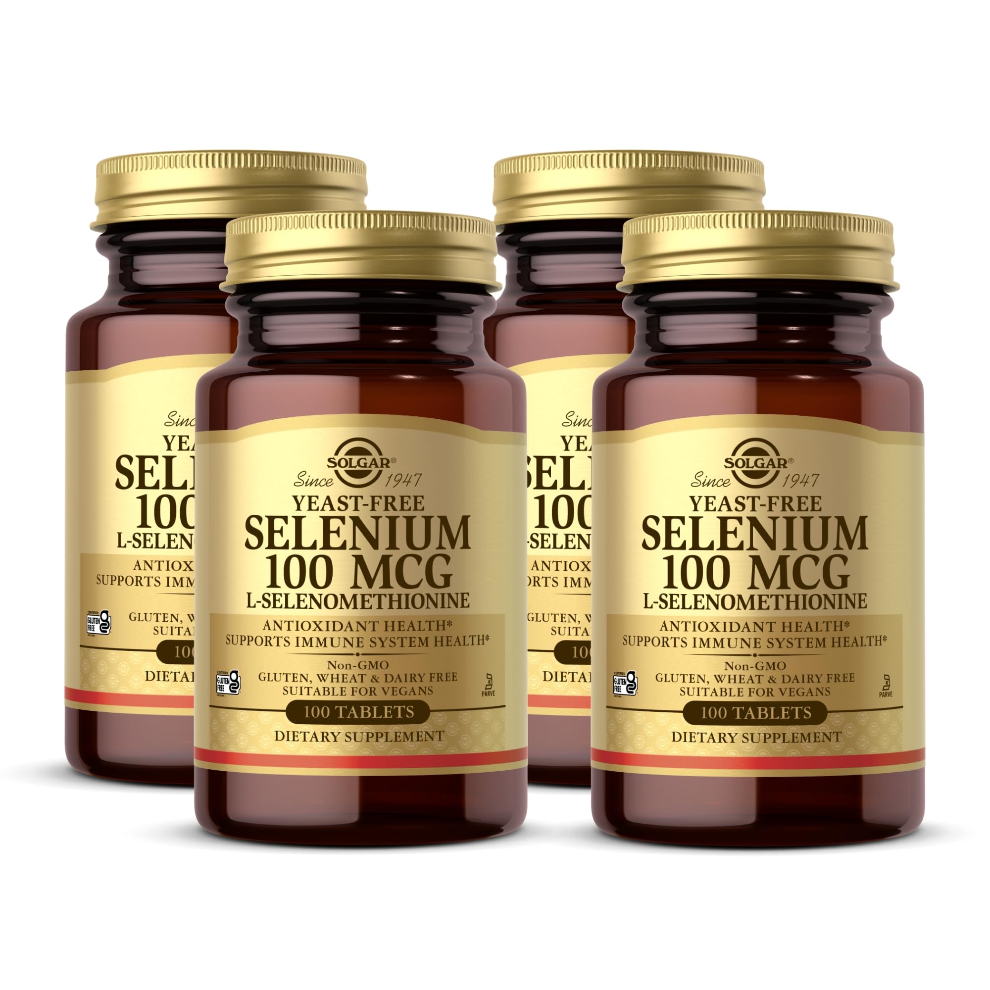 Solgar Yeast-Free Selenium 100 mcg bottle and label