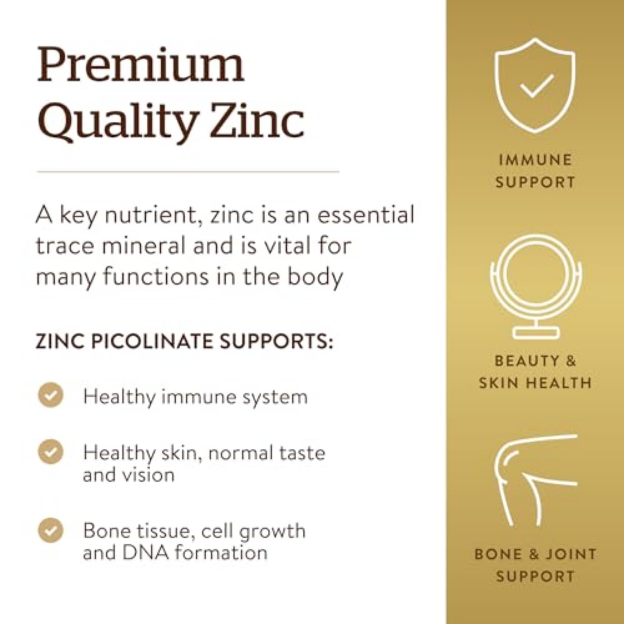 Solgar Zinc Picolinate for immune support