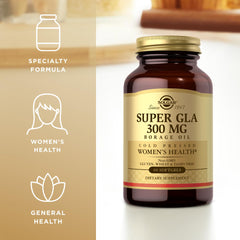 Gluten-free, dairy-free non-GMO Solgar Super GLA packaging
