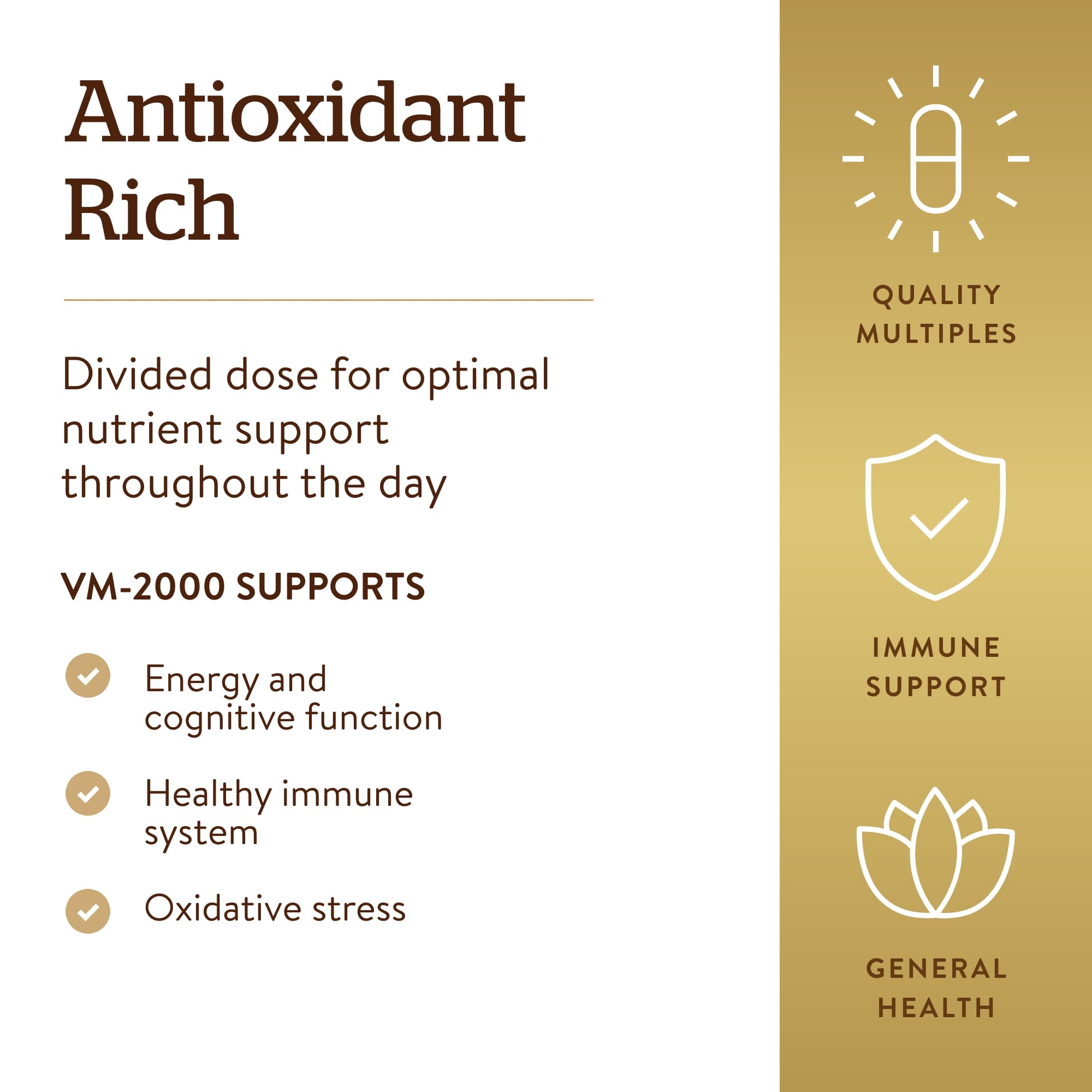 Solgar VM-2000 ingredients list image