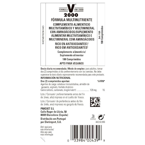 Kosher and dairy-free symbols on Solgar VM-2000 packaging