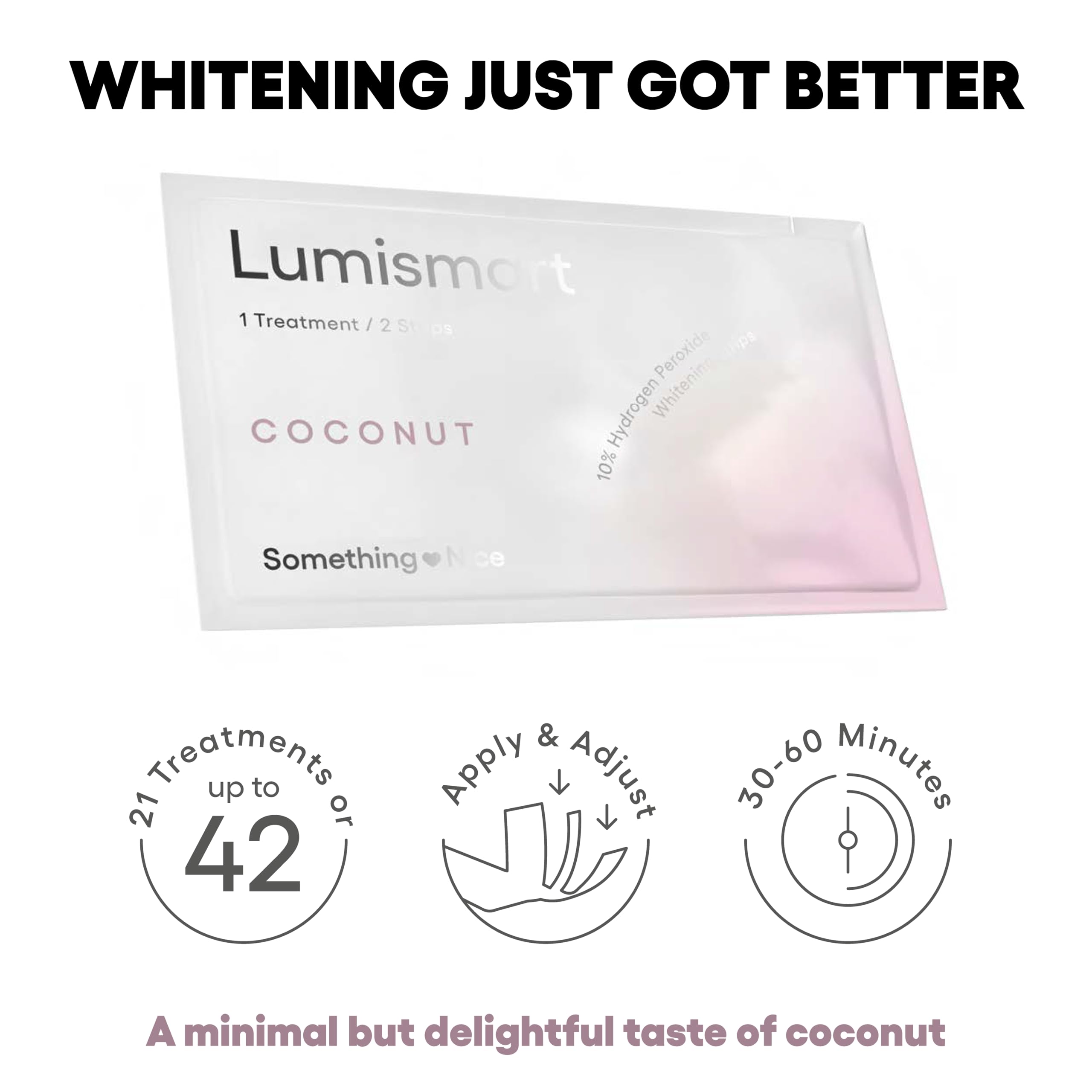 Watermelon flavor Something Nice Lumismart Whitening Strips packaging