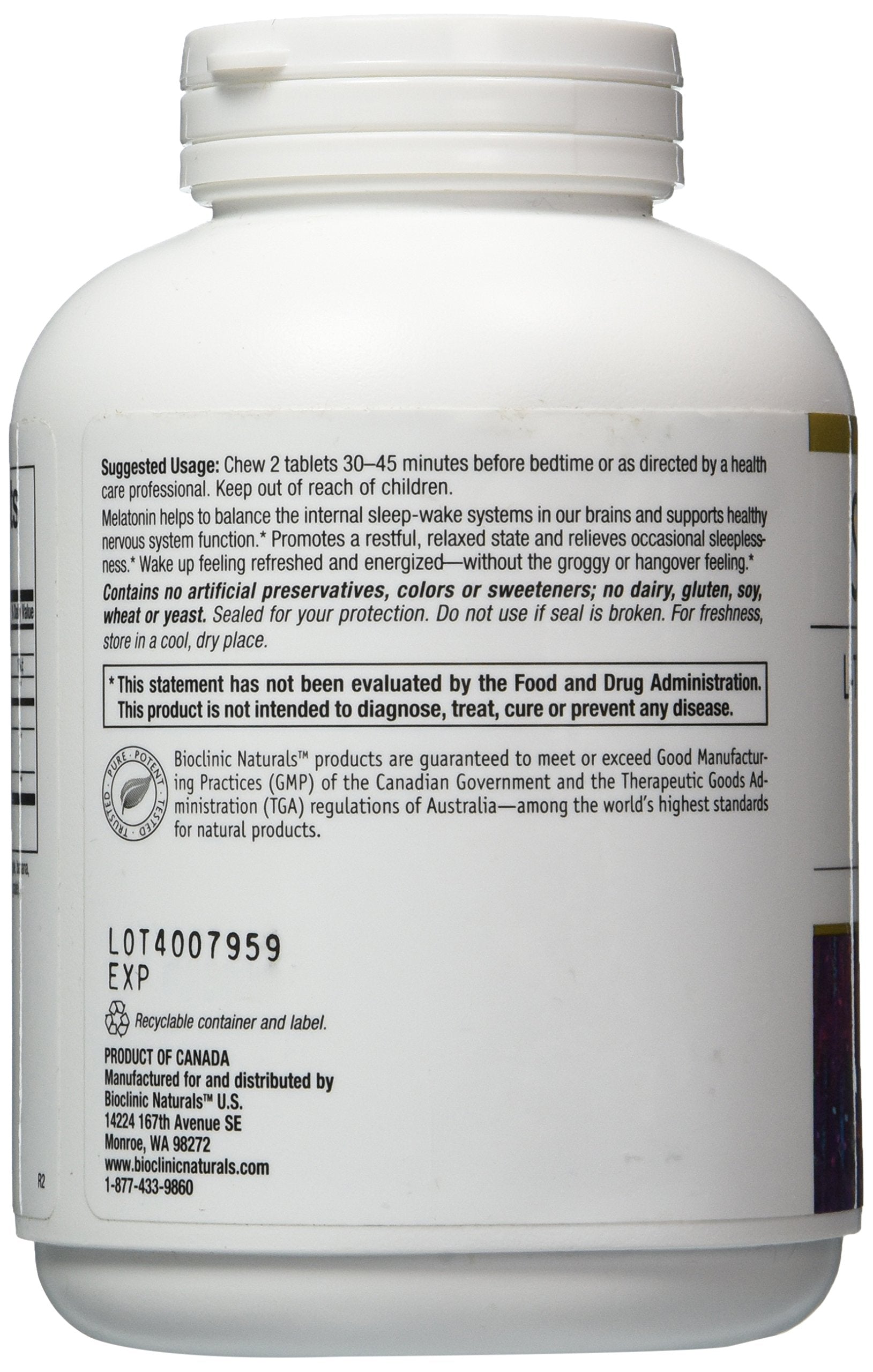 Close-up of Somno Pro Tropical Breeze label