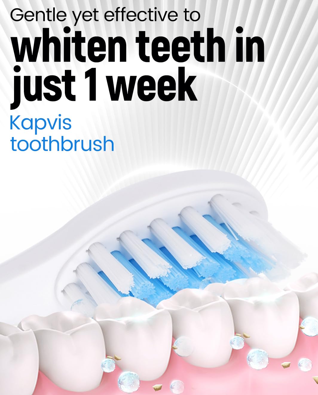 Sonic toothbrush LCD display showing six modes