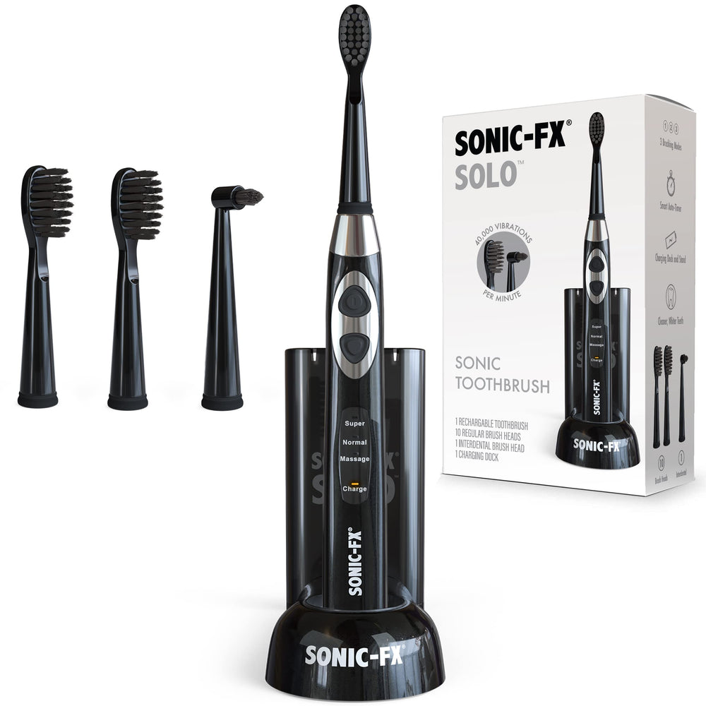 Sonic-FX Solo Electric Toothbrush black front view