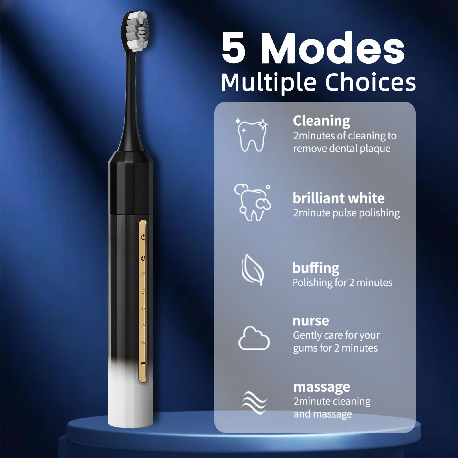 Top view of Sonic electric toothbrush