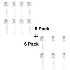 14-pack replacement toothbrush heads for Philips Sonicare shown together