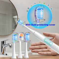 Sonicare head showing premium curved bristles design