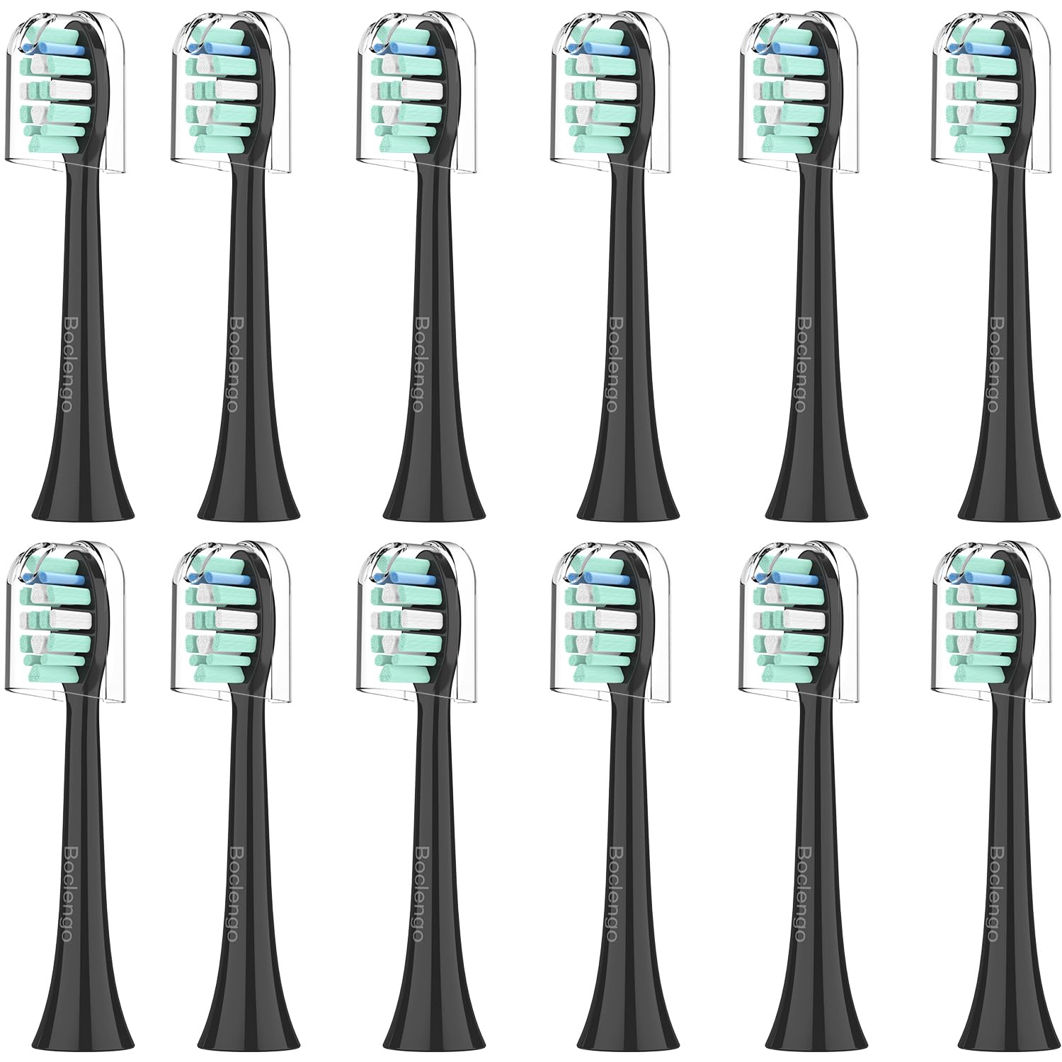Black Philips Sonicare replacement head, 12-pack product photo