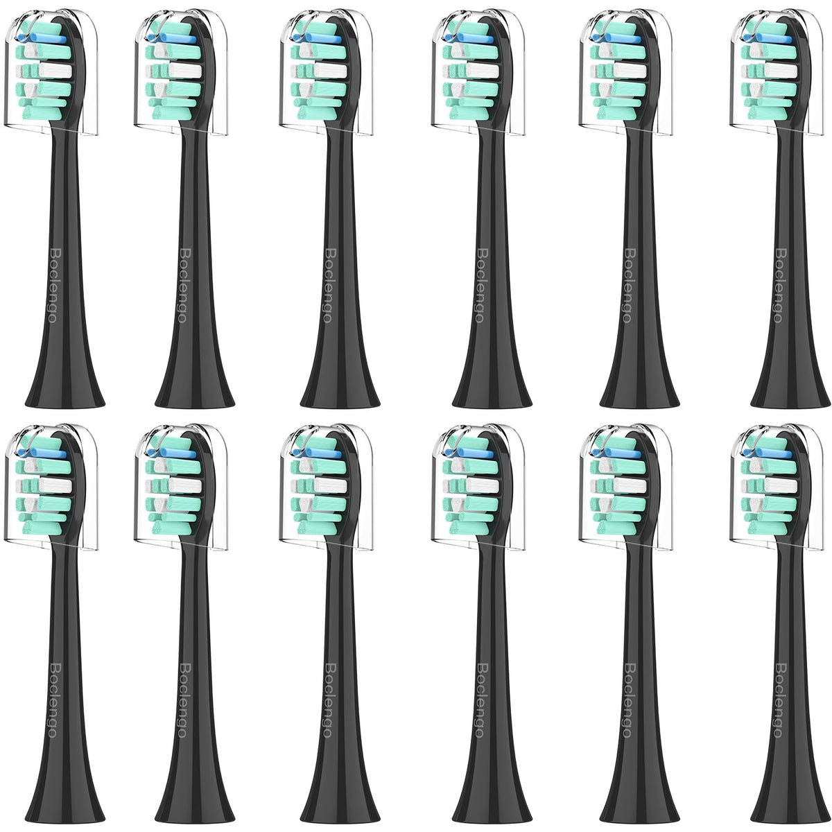 Black Philips Sonicare replacement head, 12-pack product photo