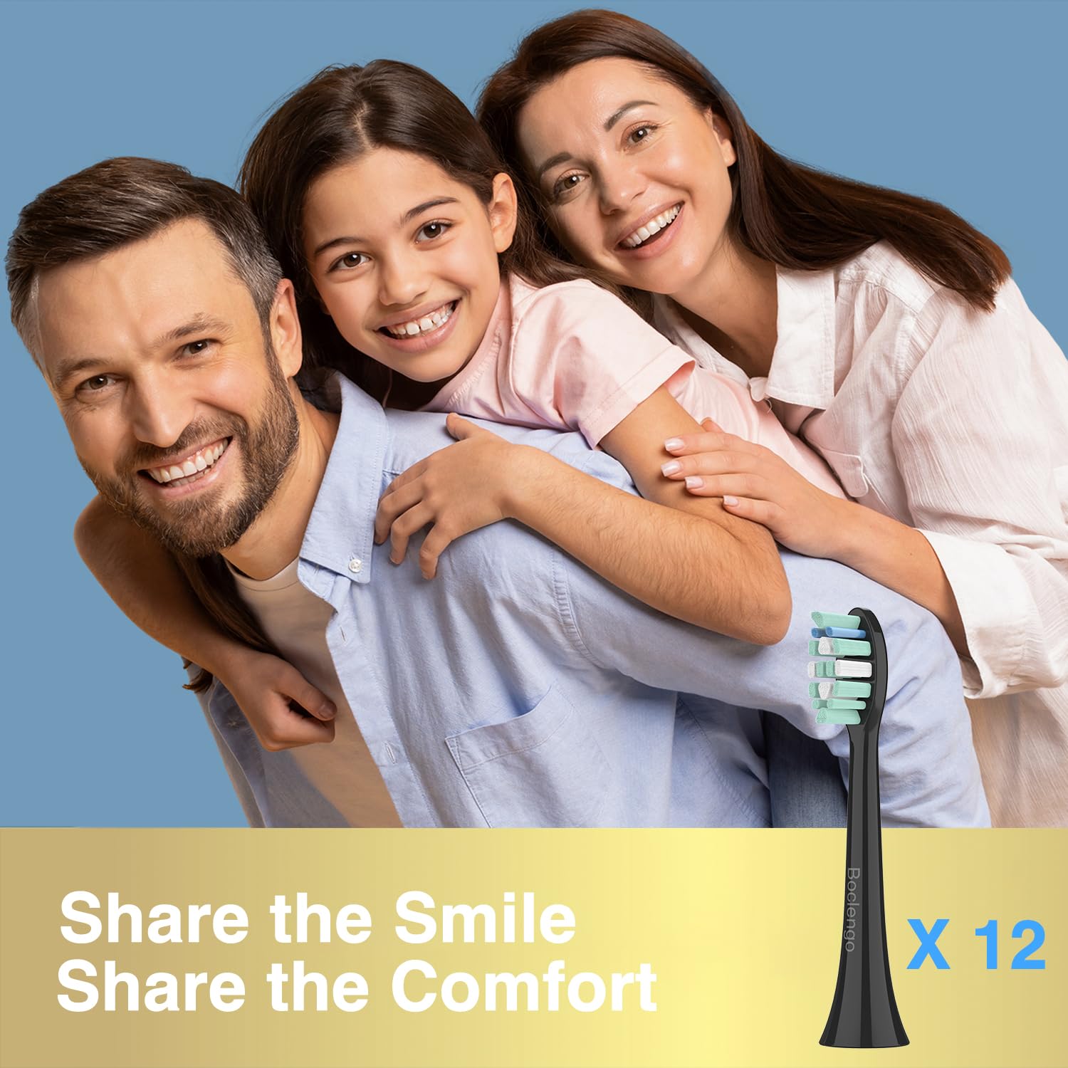 Brand-new black Philips Sonicare replacement heads with 365-day guarantee icon