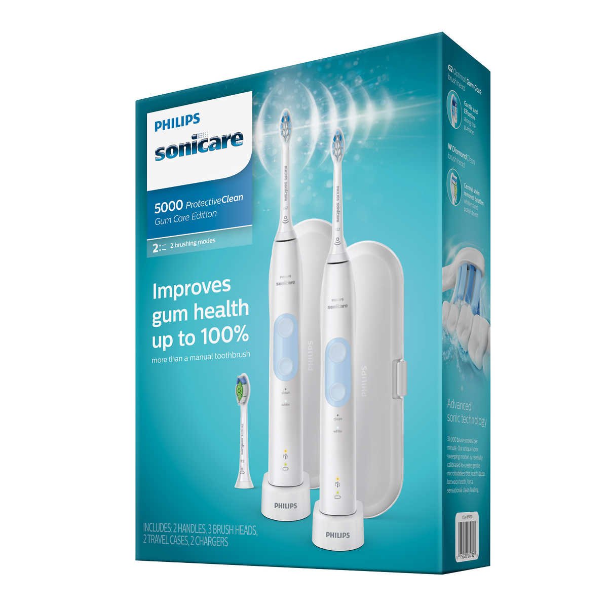 Brush heads: two Plaque Control and one Diamond Clean