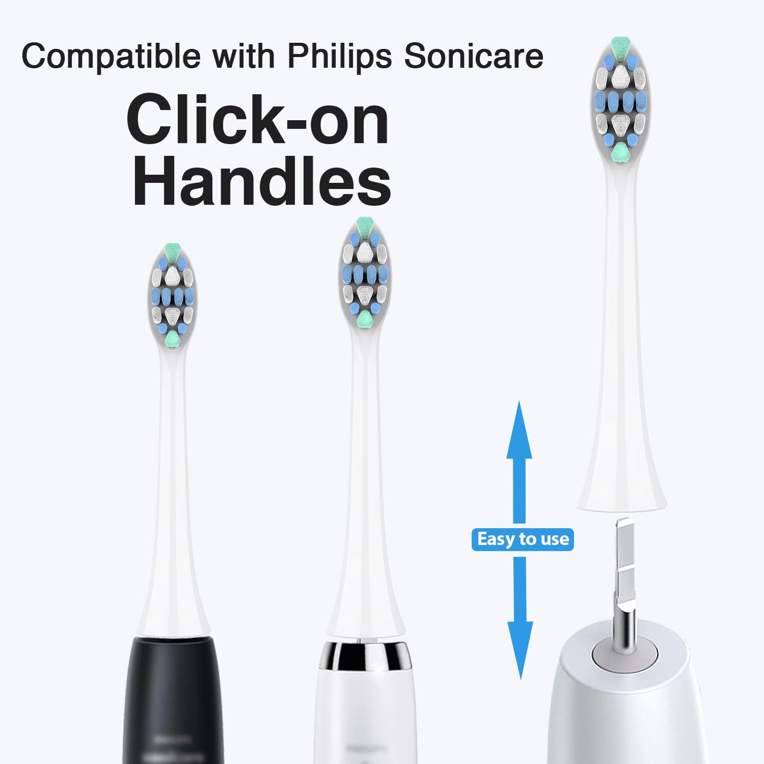 12-pack Philips Sonicare C1 C2 4100 compatible brush heads – warranty badge