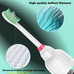 Close-up of bristle implant technology on Sonicare E Series replacement heads