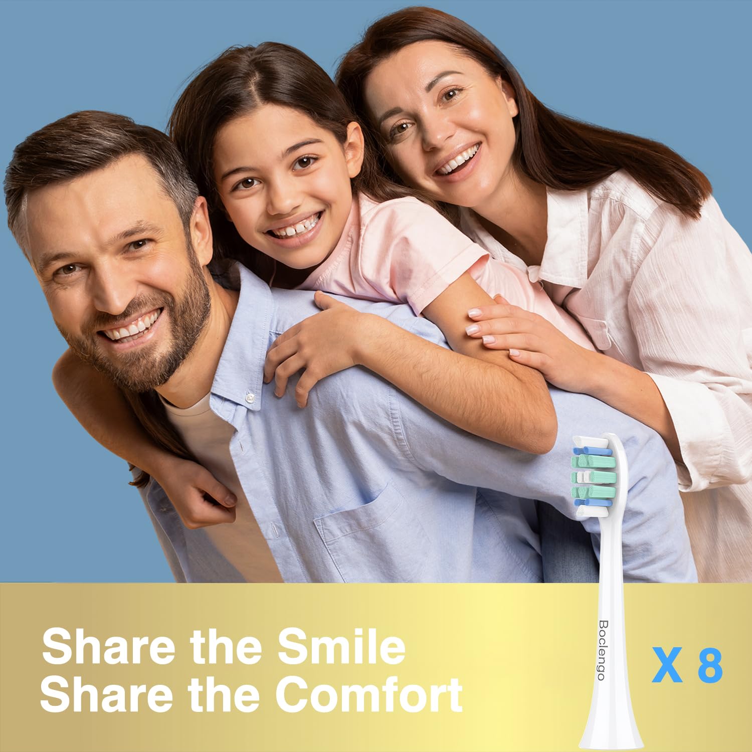 8 pack Philips Sonicare replacement heads with compatibility and guarantee