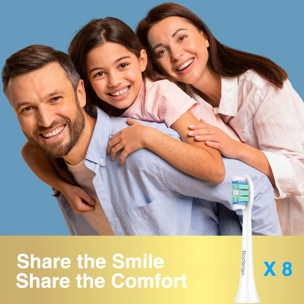 8 pack Philips Sonicare replacement heads with compatibility and guarantee