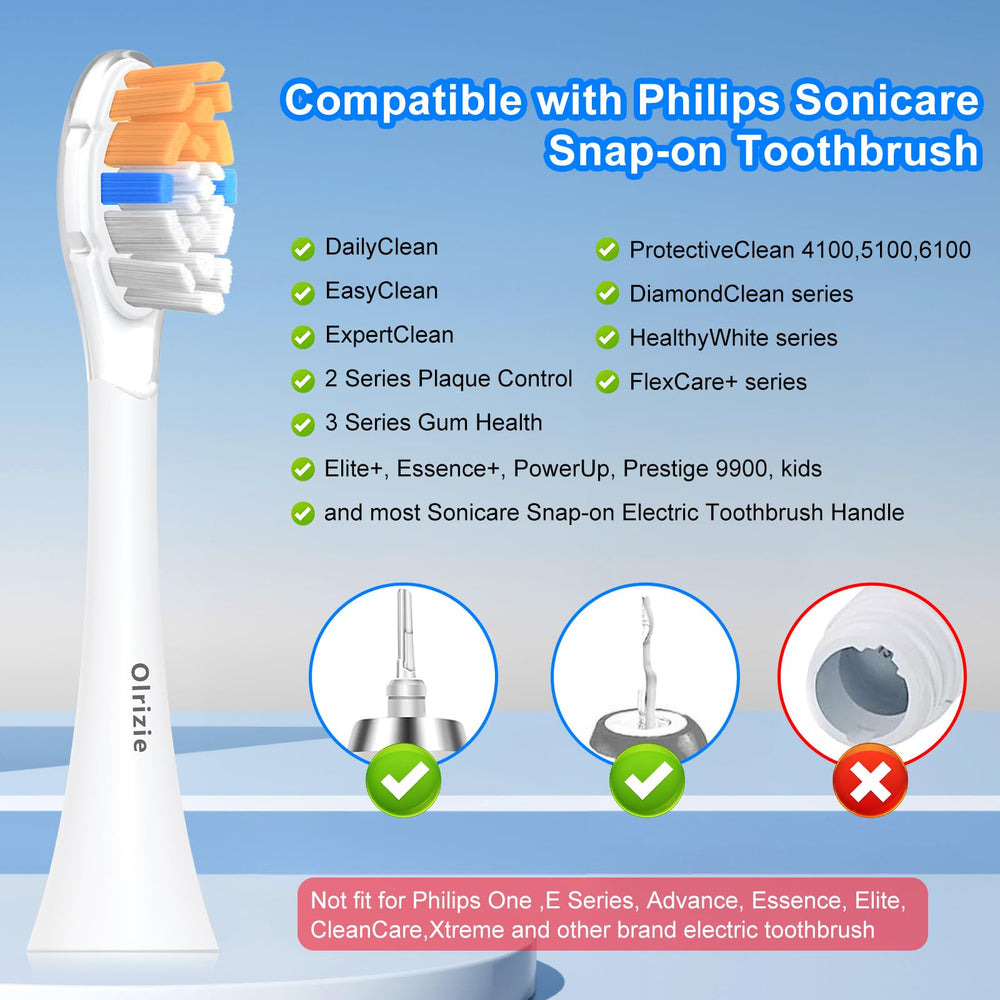 Compatible with Philips Sonicare models 1100, 2100, 3100, 4100, 5100, 6100 and more