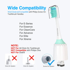 Sonicare replacement heads compatible with Philips Sonicare E-Series and Essence
