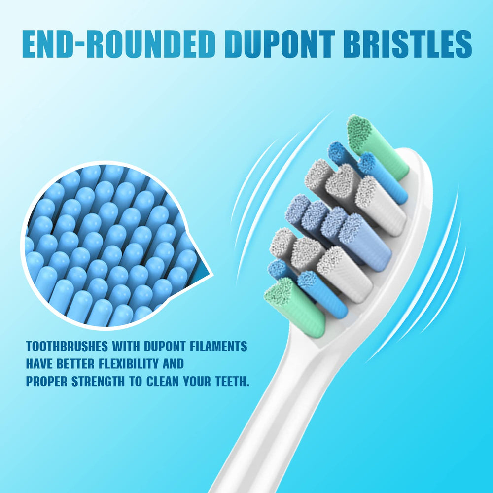 Contoured top bristles with angled neck design