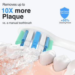 Sonicare replacement brush head for multiple models – long curved bristles