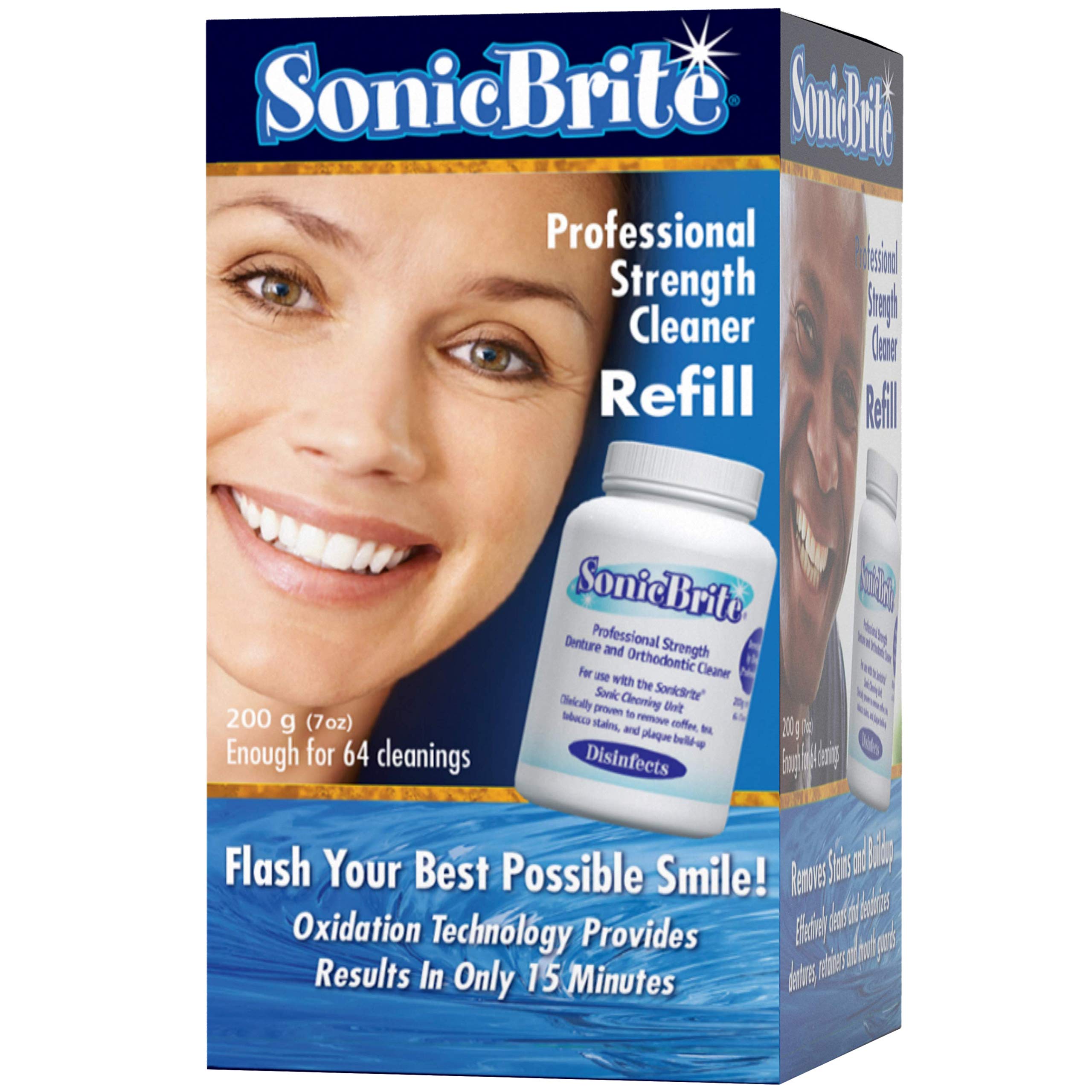 SonicBrite dental cleaning powder 200g packaging