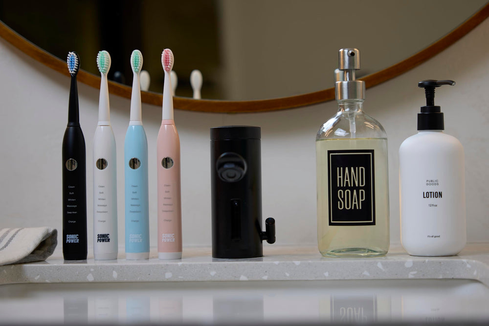 SonicPower toothbrush kit white IPX7 waterproof design