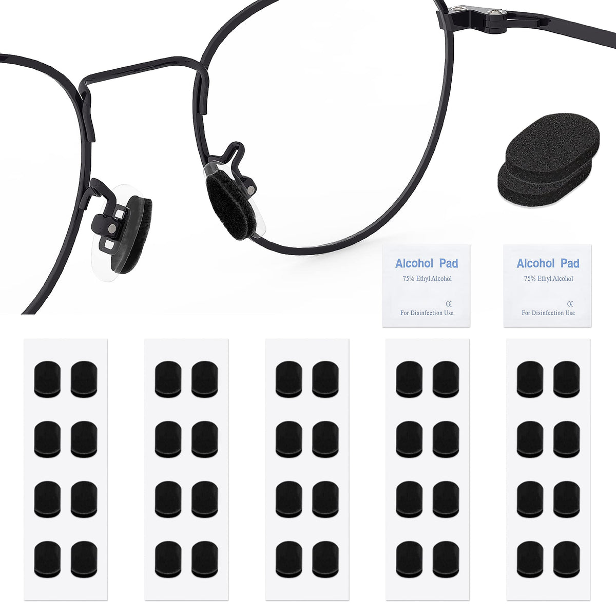 SooGree oval 1mm black nose pad