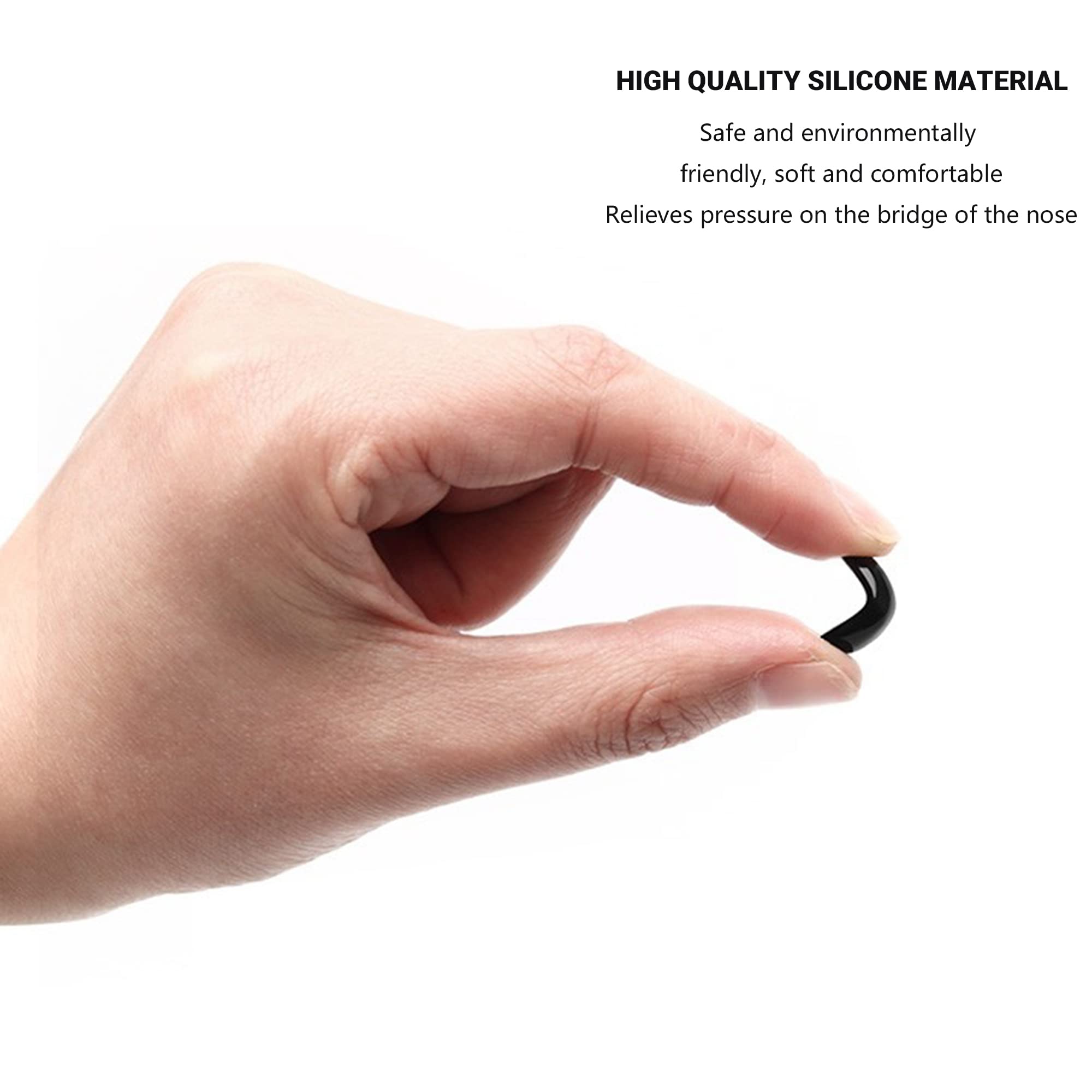 White D-type silicone nose pads with adhesive backing